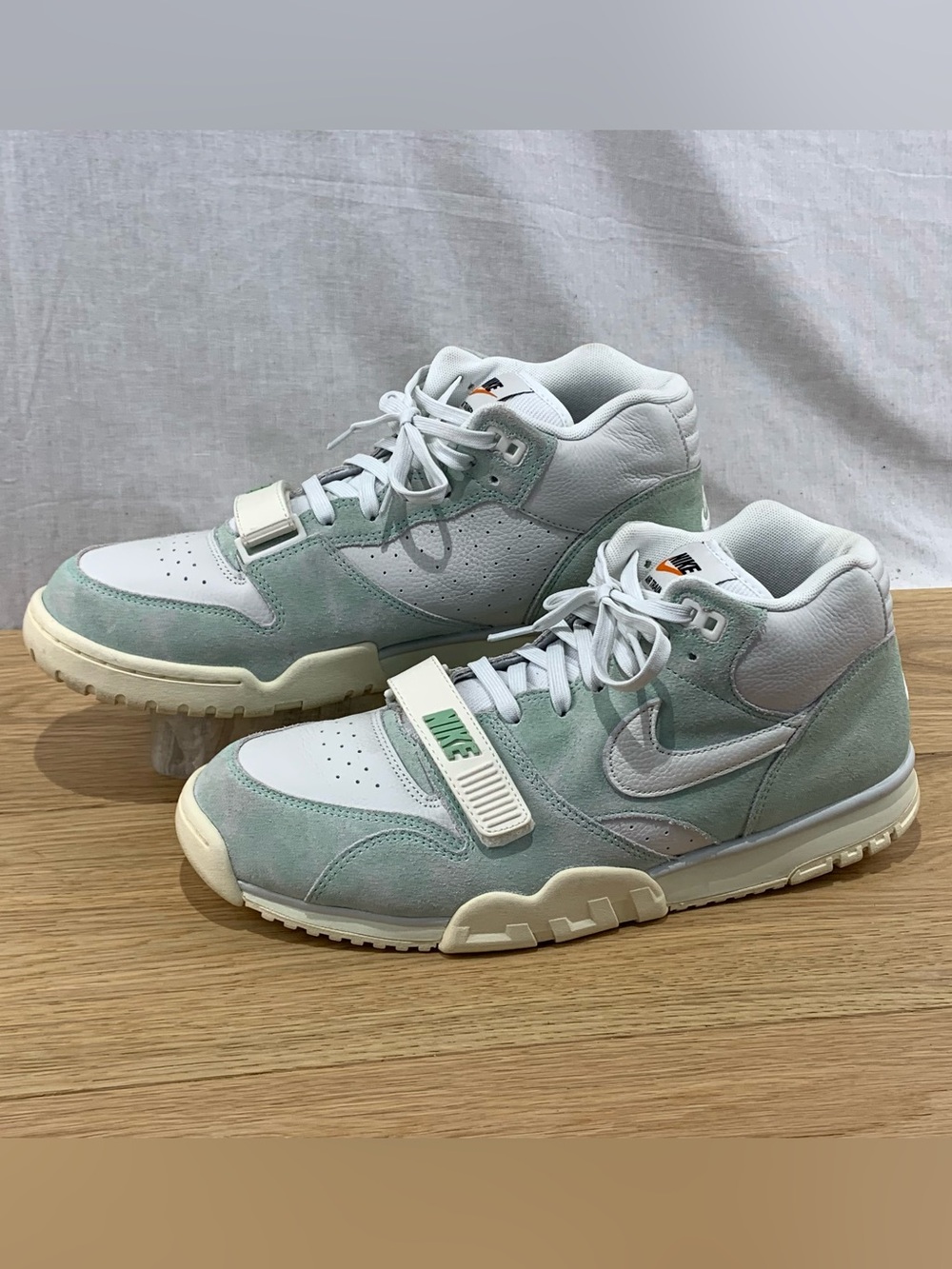 Nike Air Trainer 1 Enamel Green White Suede DX4462-300 Men's Size 13